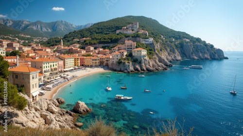 Stunning Coastal Views of Amalfi Coastline Italy - Vibrant Seaside Towns and Mediterranean Charm photo