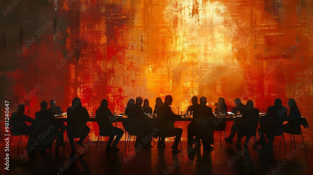 A group gathers around a table for a literary meeting, sharing ideas and books in a warmly lit atmosphere A group gathers around a table for a literary meeting, sharing ideas and books in a warmly lit atmosphere