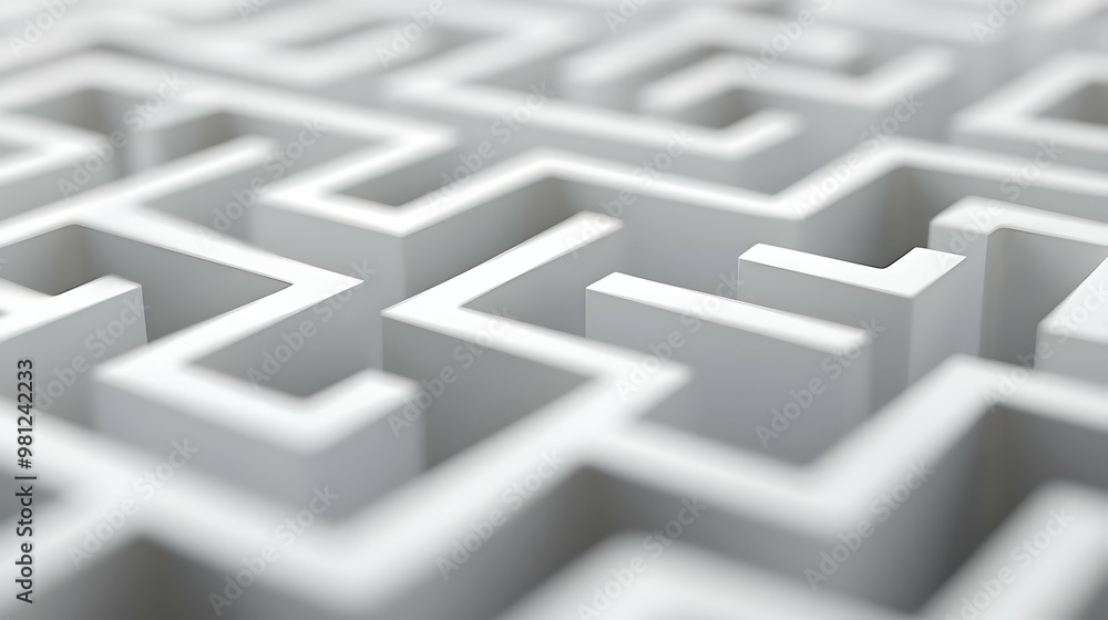3D Cartoon Style Maze Pattern of Rising and Falling Prediction Graph Lines - Navigate Intricate Pathways with Space for Forecasting Accuracy Content on White Background 3D Cartoon Style Maze Pattern of Rising and Falling Prediction Graph Lines - Navigate Intricate Pathways with Space for Forecasting Accuracy Content on White Background