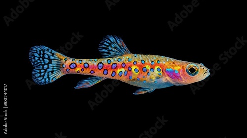 Endler's Livebearer: An Endler's Livebearer with vivid colors and patterns photo