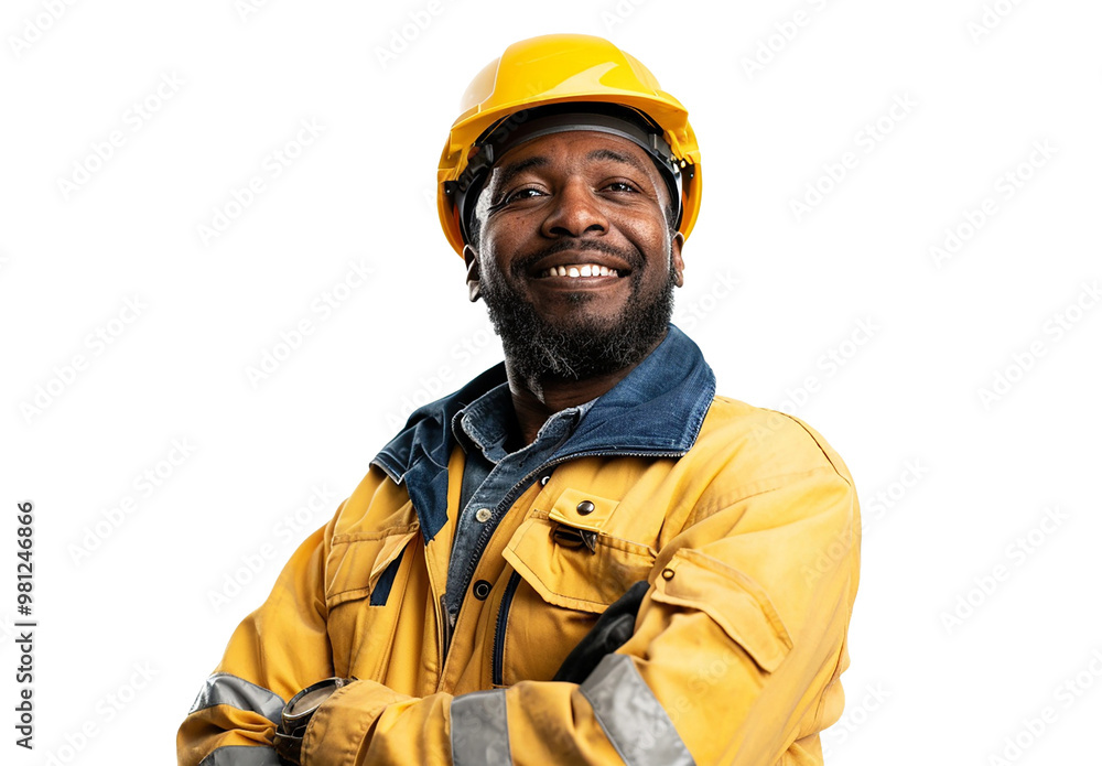 portrait of a construction worker on white background portrait of a construction worker on white background