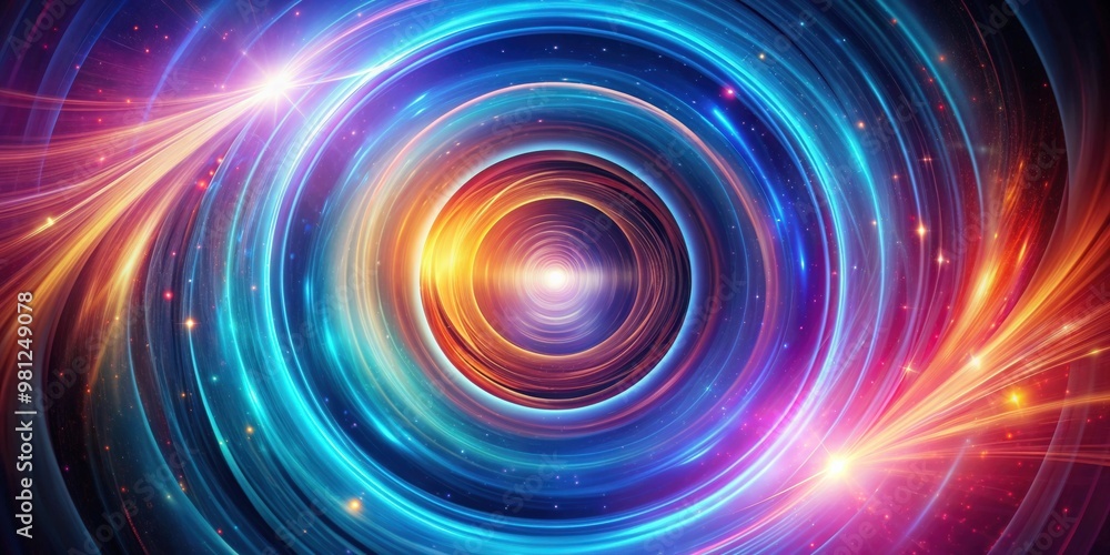 Abstract background with a glowing circle and bright spiral Abstract background with a glowing circle and bright spiral