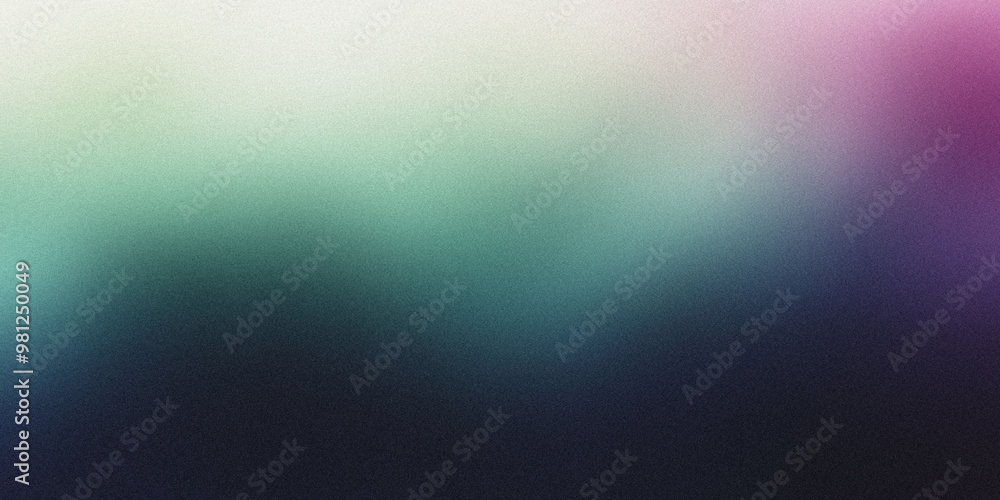 Obraz premium Gradient background with dark plum and muted forest green tones, noise texture effect