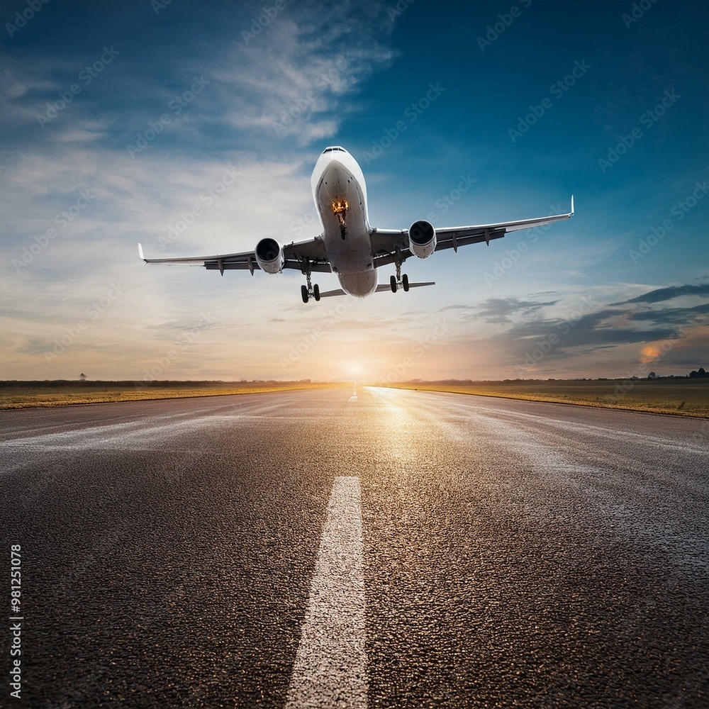 aircraft taking off, AI generated aircraft taking off, AI generated