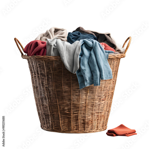 laundry basket with clothes