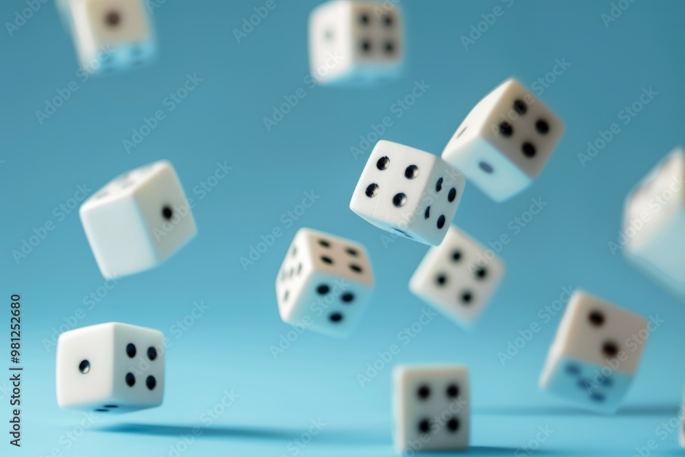 Falling dice captured in mid-air. This image evokes feelings of chance and fun. A playful representation of gaming and luck. Dynamic and engaging. Generative AI Falling dice captured in mid-air. This image evokes feelings of chance and fun. A playful representation of gaming and luck. Dynamic and engaging. Generative AI