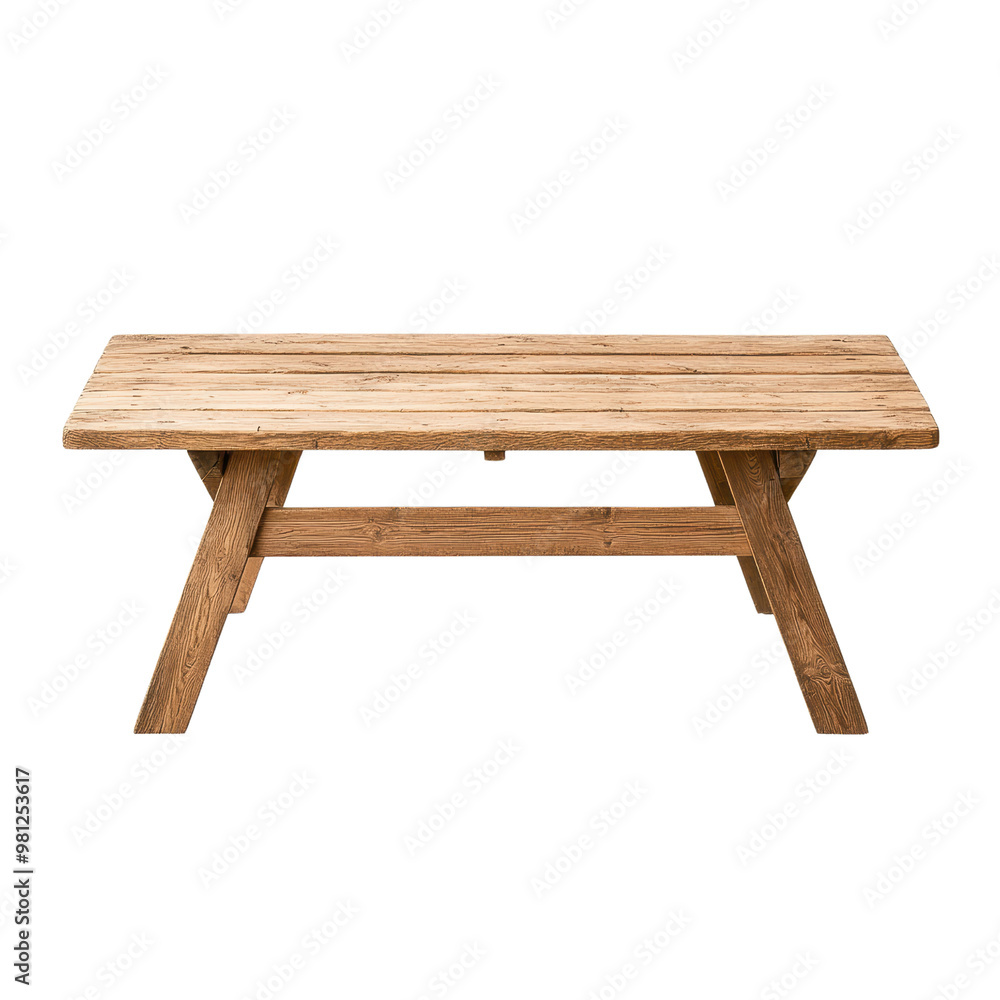 A rustic wooden bench with a simple, sturdy design, showcasing a natural texture against a black background. A rustic wooden bench with a simple, sturdy design, showcasing a natural texture against a black background.
