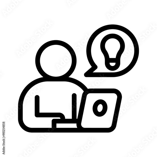 21 ask the expert line icon illustration vector graphic
