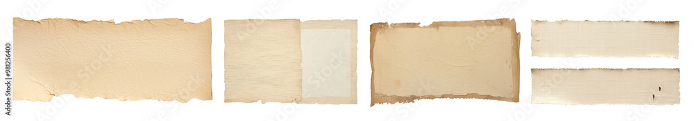 Paper collage png cut out element set Paper collage png cut out element set