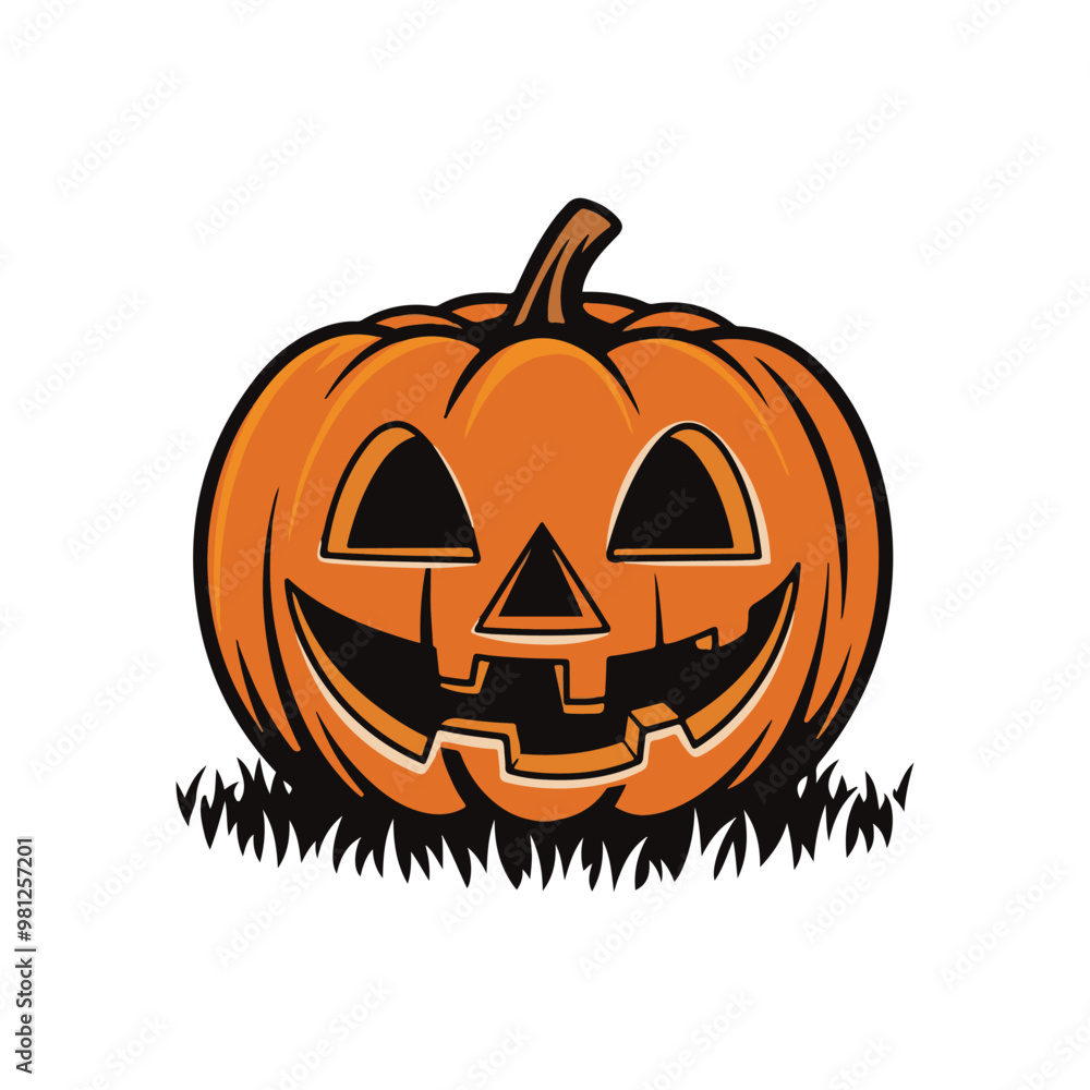 Fototapeta premium Halloween pumpkin vector illustration
