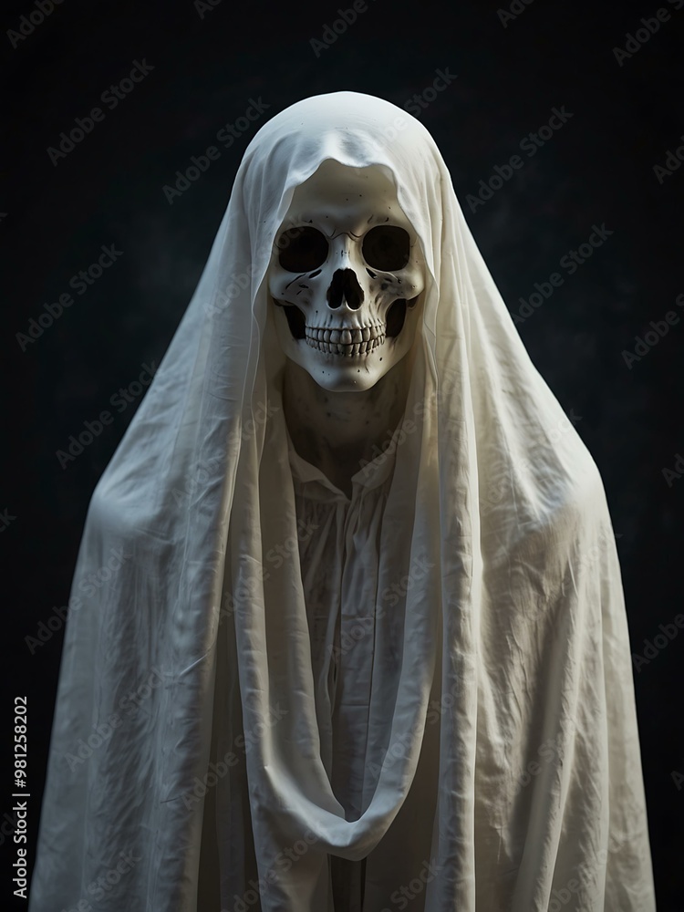 Classic ghost with flowing white cloth. Classic ghost with flowing white cloth.