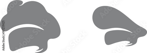 chef hat toque vector icon silhouette logo