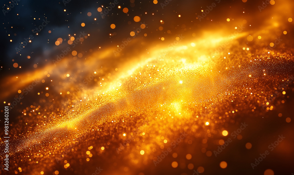 Obraz premium Shining golden particles