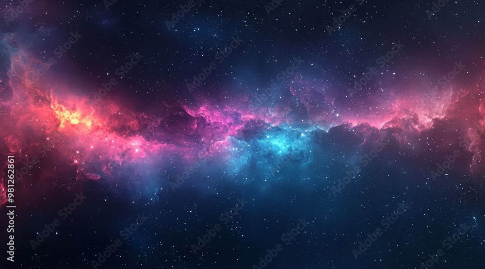 Abstract cosmic clouds in a colorful galaxy Abstract cosmic clouds in a colorful galaxy