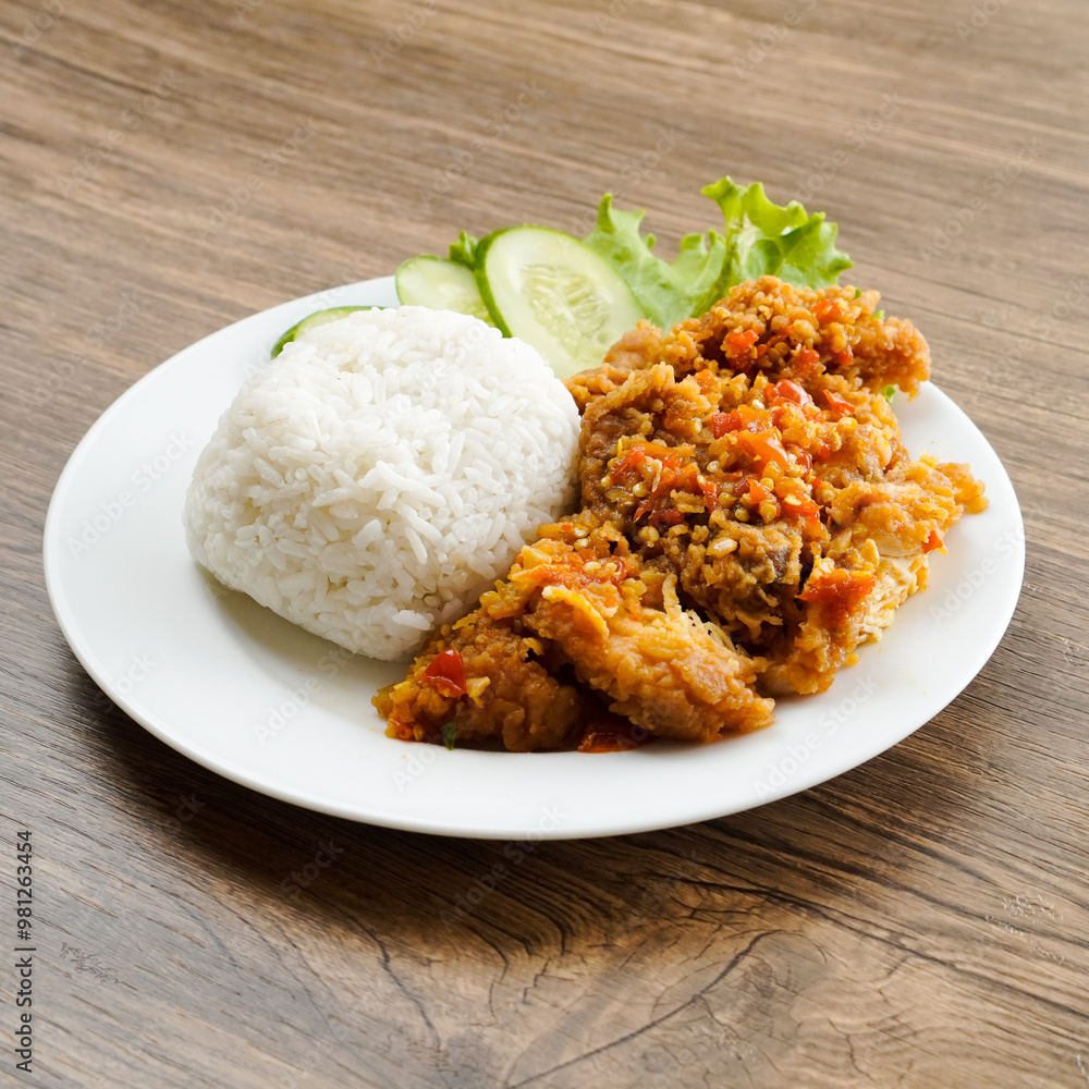 A plate of food with rice and meat on it A plate of food with rice and meat on it