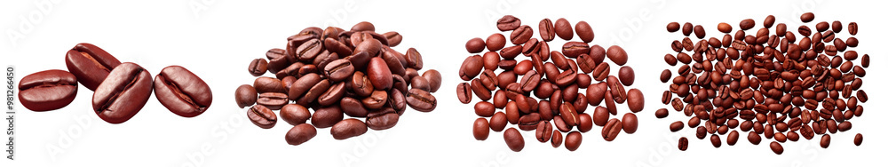 Coffee bean png cut out element set Coffee bean png cut out element set