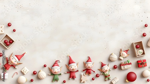 Watercolor Elves Crafting Christmas Toys in Santa s Workshop