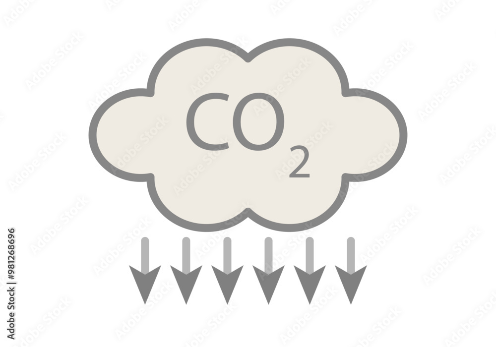 Nube de emisiones de dióxido de carbono de polución