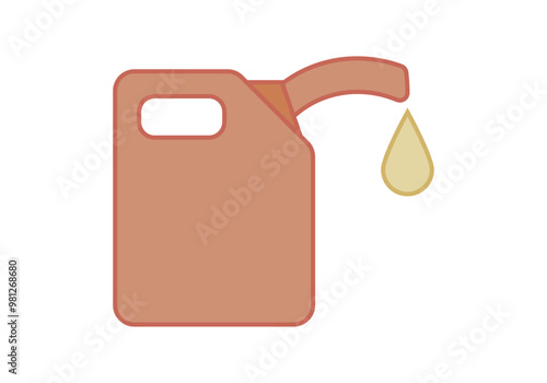 Garrafa naranja de combustible de gasolina