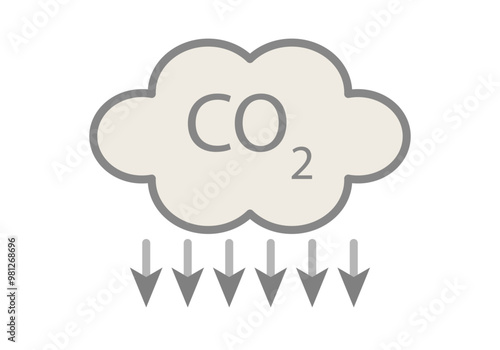 Nube de emisiones de dióxido de carbono de polución