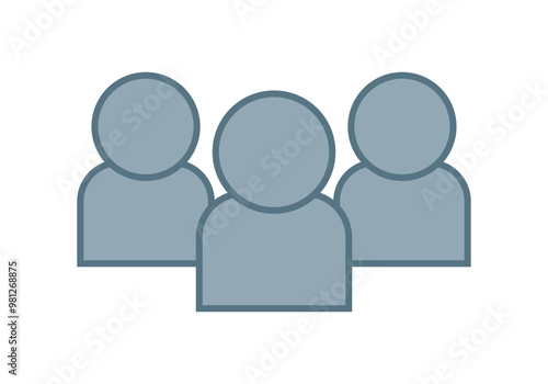 Icono de avatares representando un grupo social