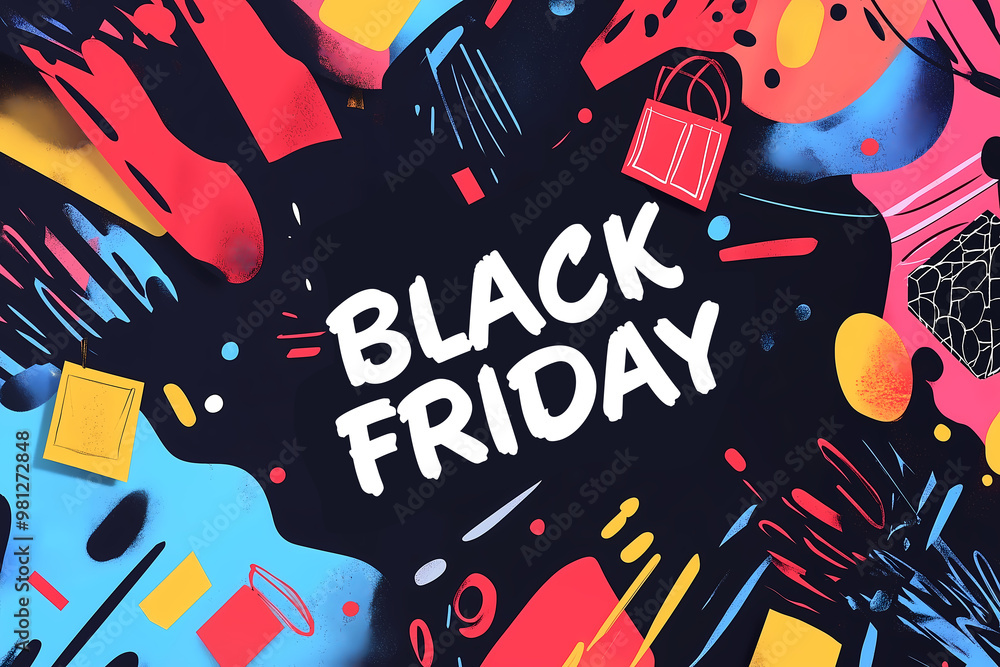 Fototapeta premium Black Friday Sale Promotion