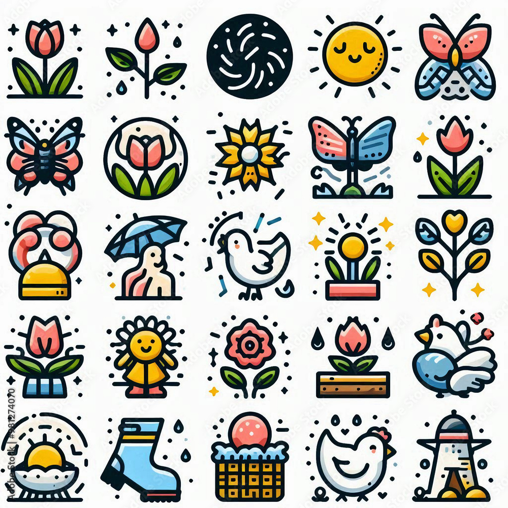 Spring Icons Spring Icons