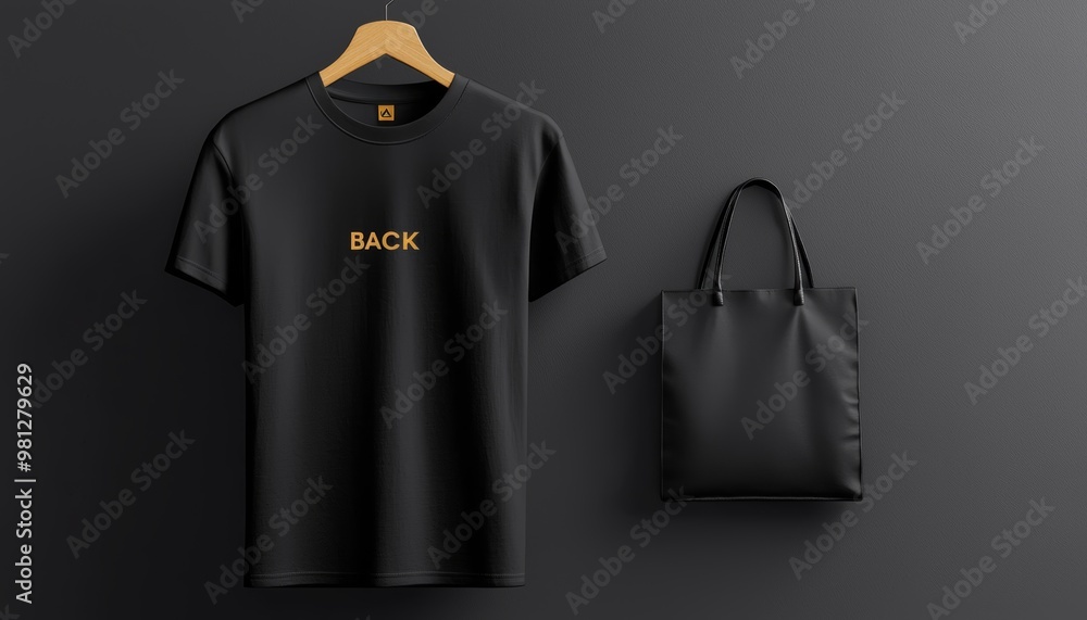 A modern black t-shirt mockup with 'Black Friday' written in sleek, gold lettering, and a small percentage symbol underneath, offering a clean, luxury look. A modern black t-shirt mockup with 'Black Friday' written in sleek, gold lettering, and a small percentage symbol underneath, offering a clean, luxury look.