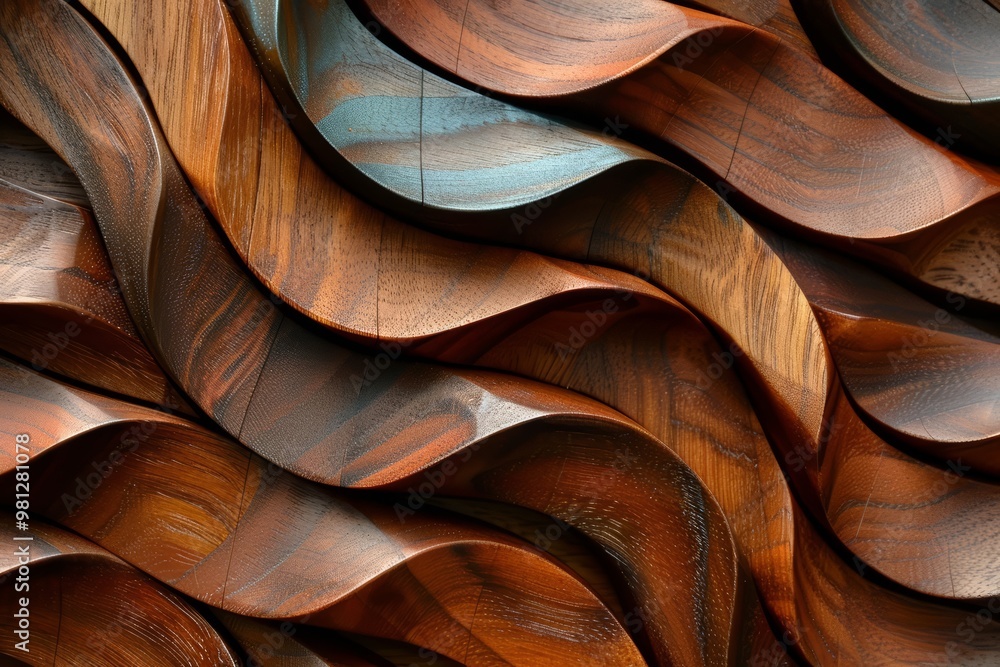 Wavy Wooden Abstract Texture with Flowing Patterns Wavy Wooden Abstract Texture with Flowing Patterns