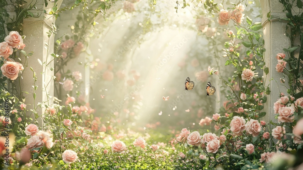 Fototapeta premium Realistic photography, cinematic texture, ultra-high quality, optimal resolution, abundant details, 8K high-definition A digital art piece of an enchanting 