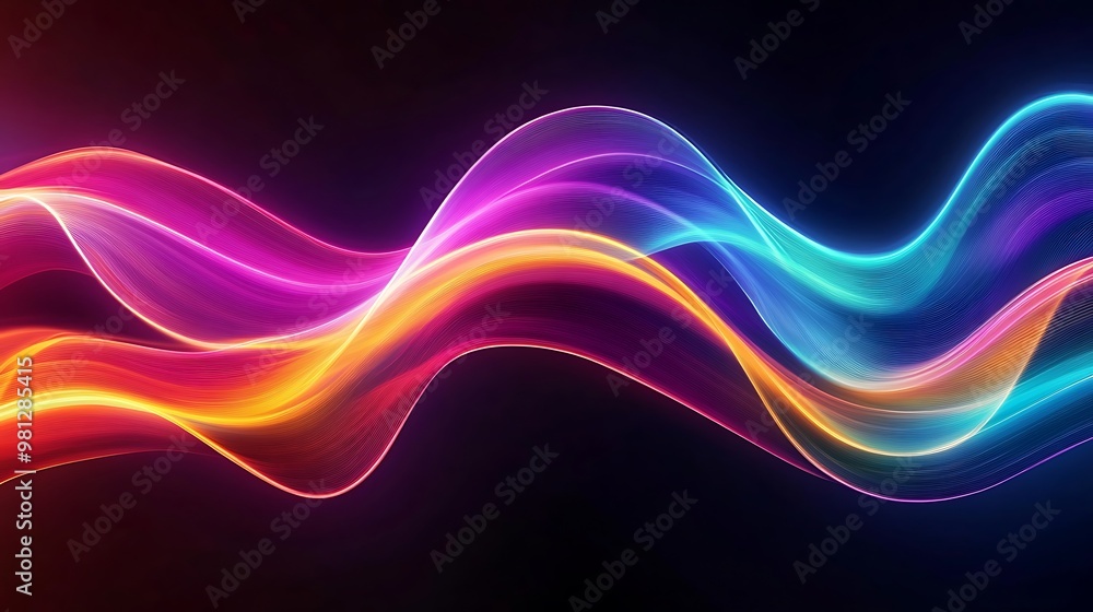 Radiating Neon Light Burst, futuristic flashes, Motion lights, Colorful Streaks on Dark Background Radiating Neon Light Burst, futuristic flashes, Motion lights, Colorful Streaks on Dark Background