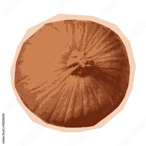 Thanksgiving monochrome pumpkin. Vintage illustration with dotted photocopy texture. Scrapbook cutout element for wall design, t-shirt prints, invitations, menus.