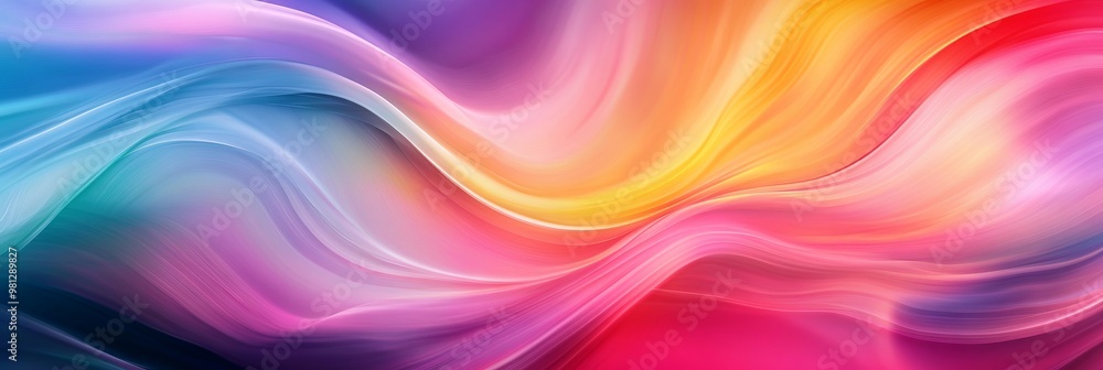 Elegant and Dreamy Abstract Colorful Background with Soft Waves - AI generated illustration. Elegant and Dreamy Abstract Colorful Background with Soft Waves - AI generated illustration.