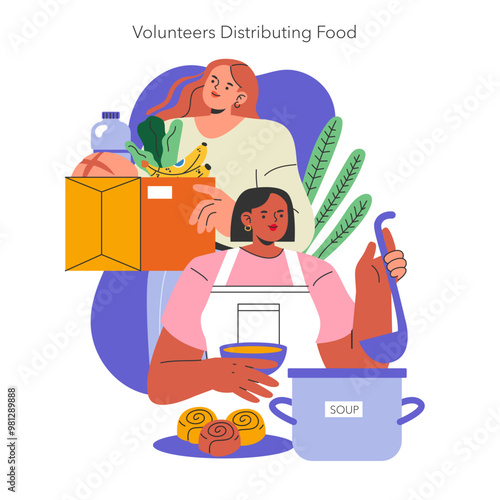 International Day of Charity. Flat Vector Illustration