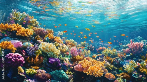 Vibrant Coral Reef Underwater Seascape