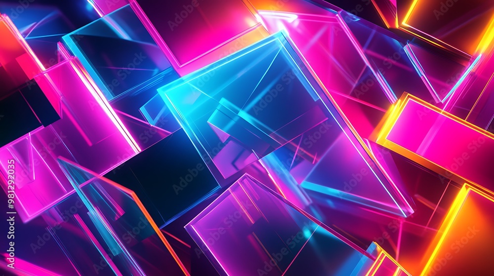 Radiating Neon Light Burst, futuristic flashes, Motion lights, Colorful Streaks on Dark Background Radiating Neon Light Burst, futuristic flashes, Motion lights, Colorful Streaks on Dark Background