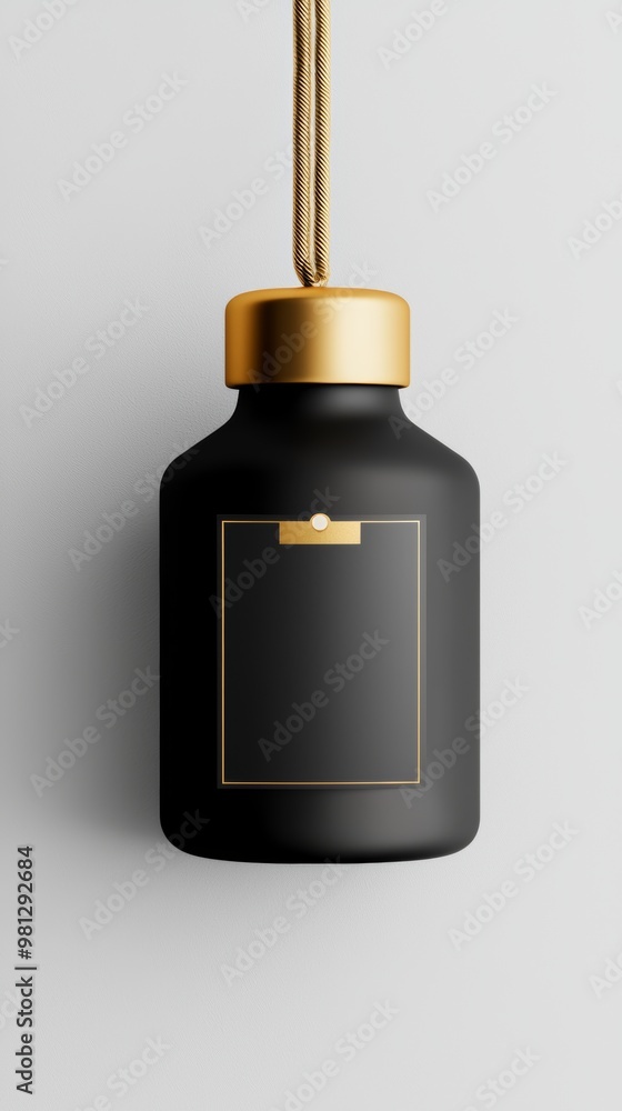 A premium food product label mockup with sleek Black Friday sale graphics in black and gold, accented by hanging price tags showcasing limited-time offers. A premium food product label mockup with sleek Black Friday sale graphics in black and gold, accented by hanging price tags showcasing limited-time offers.