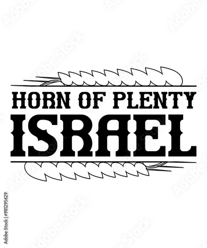 horn of plenty israel svg design