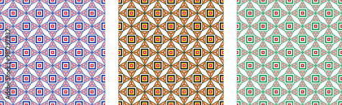 french, belgian and italian ceramic tile pattern set. geometric background. vector illustration