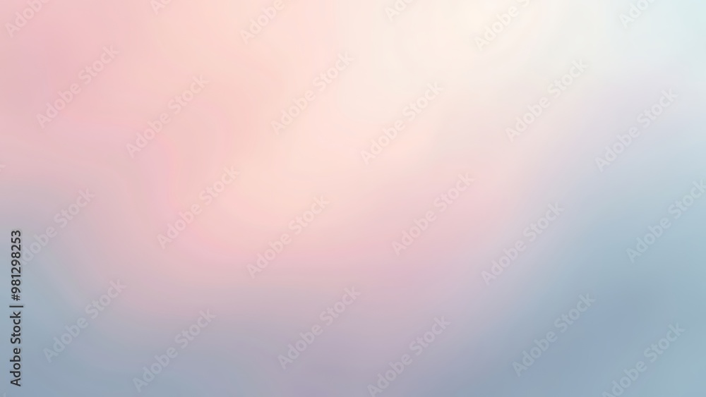 Obraz premium A soft pastel gradient background blending gentle pink and blue hues. The smooth transition creates a calming and serene atmosphere.