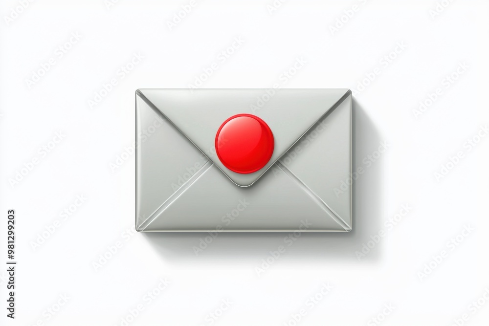 Sealed Envelope with Red Wax Seal. Sealed Envelope with Red Wax Seal.