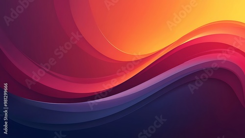 A vibrant gradient background transitioning from orange to purple, creating a dynamic and energetic visual. The bold color blend adds depth and intensity.