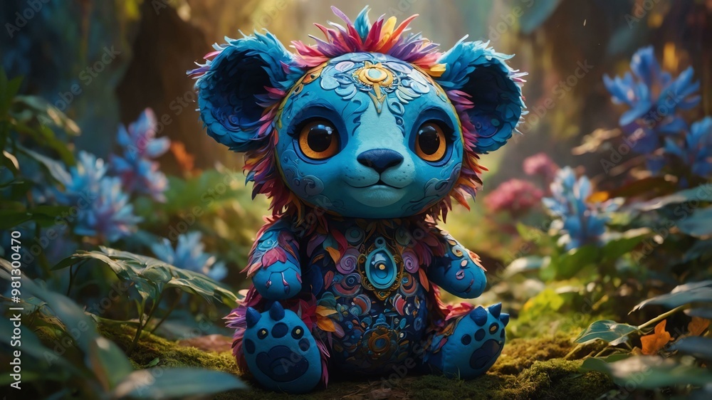 a digitally enhanced plush toy avatar crafted image a digitally enhanced plush toy avatar crafted image