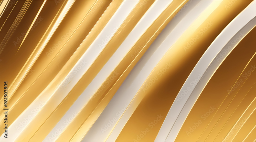 Obraz premium Abstract yellow and white wavy line pattern