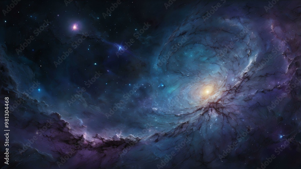 Obraz premium a wondrously detailed celestial map unfolds b image