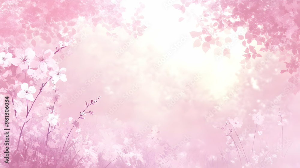 Pink Floral Background - Soft and Romantic Spring Scenery Pink Floral Background - Soft and Romantic Spring Scenery