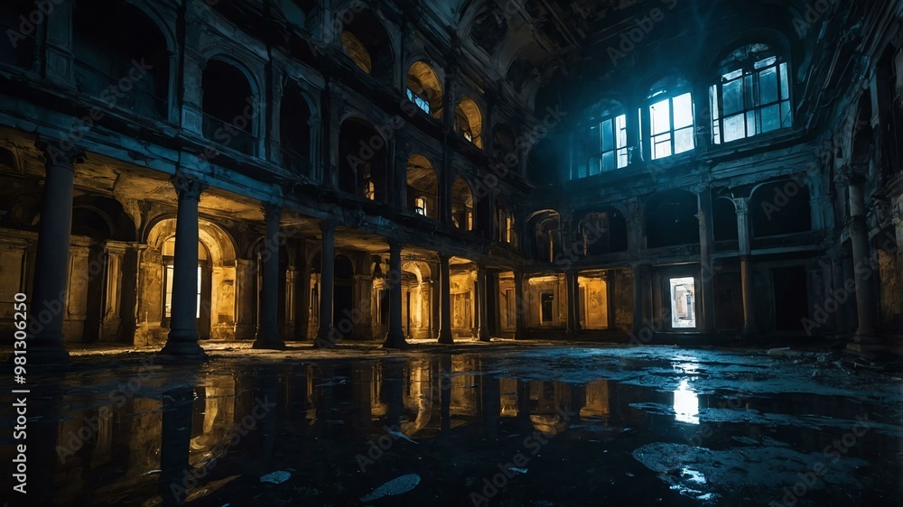 in the depths of an abandoned city a baroque image in the depths of an abandoned city a baroque image