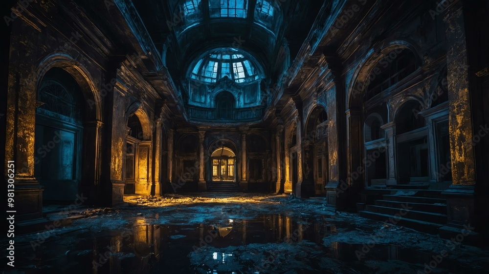in the depths of an abandoned city a baroque image in the depths of an abandoned city a baroque image
