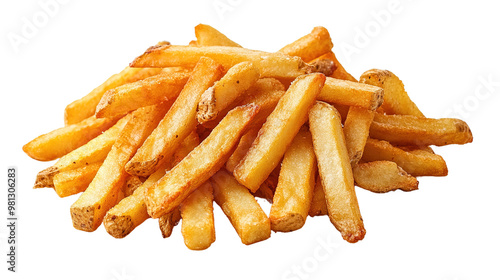 French Fries Potato Fry on white and transparent background