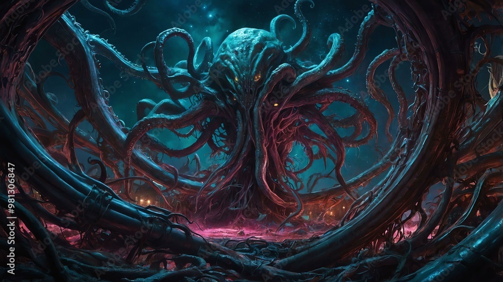 in the eerie depths of space a grotesque amal image in the eerie depths of space a grotesque amal image
